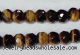 CTE197 15.5 inches 7*12mm faceted rondelle yellow tiger eye gemstone beads