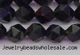 CTE1982 15.5 inches 8mm faceted nuggets blue tiger eye beads