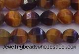 CTE1991 15.5 inches 6mm faceted round yellow tiger eye beads