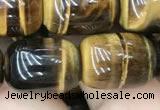 CTE2060 15.5 inches 12*16mm drum yellow tiger eye gemstone beads