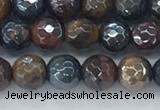 CTE2093 15.5 inches 6mm faceted round AB-color mixed tiger eye beads