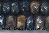 CTE2103 6*10mm faceted rondelle AB-color mixed tiger eye beads