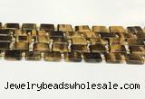 CTE2132 15.5 inches 13*18mm rectangle yellow tiger eye beads