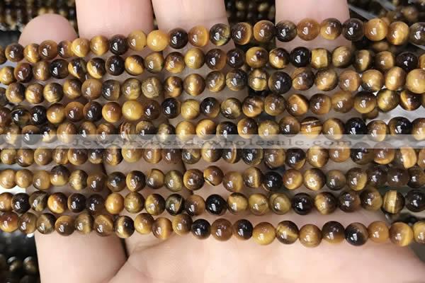 CTE2145 15.5 inches 4mm round yellow tiger eye beads wholesale