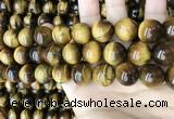 CTE2153 15.5 inches 18mm round yellow tiger eye beads wholesale