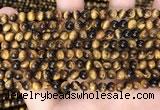 CTE2157 15.5 inches 5mm round yellow tiger eye gemstone beads