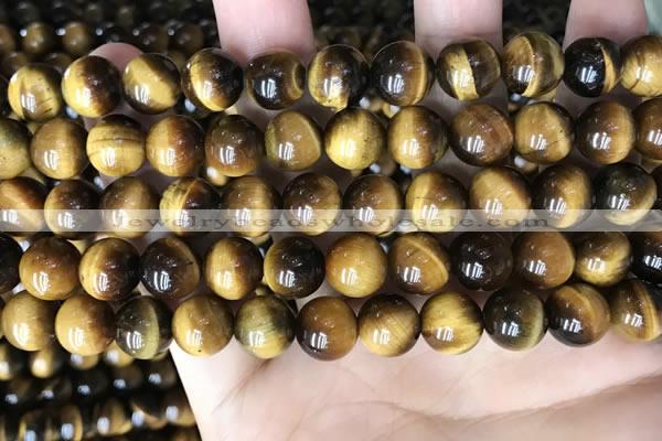 CTE2160 15.5 inches 10mm round yellow tiger eye gemstone beads