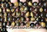 CTE2194 15.5 inches 12mm round mixed tiger eye beads wholesale