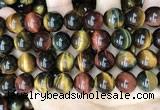 CTE2207 15.5 inches 18mm round mixed tiger eye gemstone beads