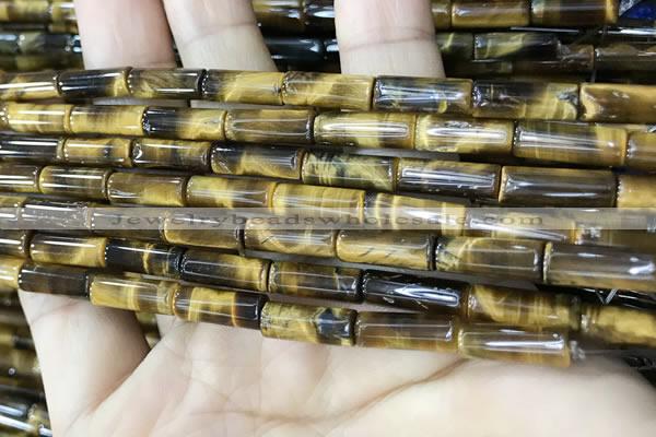 CTE2246 15.5 inches 5*14mm tube yellow tiger eye beads wholesale