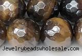 CTE2273 15 inches 12mm faceted round AB-color yellow tiger eye beads