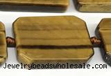 CTE2306 15 inches 22*30mm – 23*32mm rectangle yellow tiger eye beads