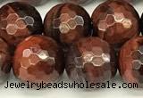 CTE2322 15 inches 10mm faceted round red tiger eye beads