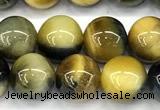 CTE2364 15 inches 8mm round golden & blue tiger eye beads