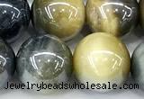 CTE2374 15 inches 10mm round AB-color golden & blue tiger eye beads