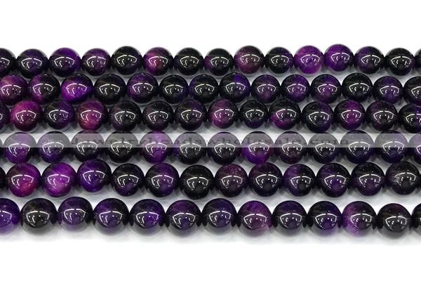 CTE2414 15 inches 8mm round purple tiger eye beads