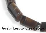 CTE29 10*20mm triangle column yellow tiger eye beads Wholesale