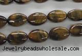 CTE301 15.5 inches 8*12mm oval yellow tiger eye gemstone beads