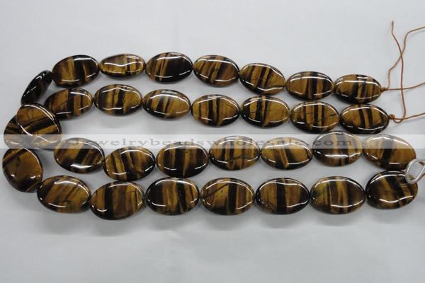 CTE303 15.5 inches 18*25mm oval yellow tiger eye gemstone beads