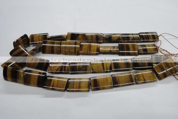 CTE312 15.5 inches 18*25mm flat tube yellow tiger eye gemstone beads