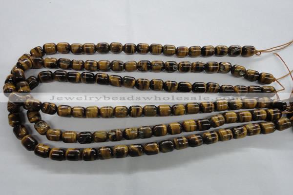 CTE328 15.5 inches 8*10mm drum yellow tiger eye gemstone beads