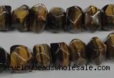 CTE336 15.5 inches 8*12mm faceted nuggets yellow tiger eye gemstone beads