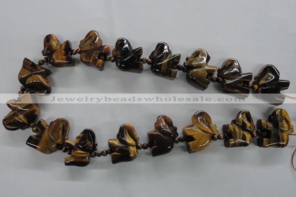 CTE339 15.5 inches 20*25mm animal yellow tiger eye gemstone beads