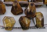 CTE409 Top-drilled 13*14mm faceted trapezoid yellow tiger eye beads