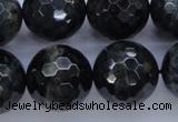 CTE448 15.5 inches 20mm faceted round blue tiger eye beads