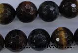 CTE457 15.5 inches 16mm faceted round mixed tiger eye beads