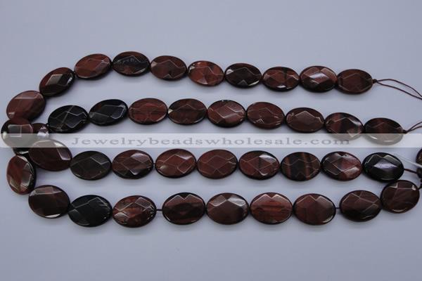 CTE462 15.5 inches 15*20mm faceted oval red tiger eye beads