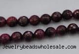 CTE472 15.5 inches 8mm faceted round red tiger eye beads wholesale