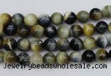 CTE551 15.5 inches 6mm round golden & blue tiger eye beads