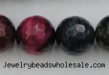 CTE587 15.5 inches 18mm faceted round colorful tiger eye beads