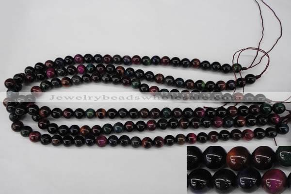 CTE592 15.5 inches 8mm round colorful tiger eye beads wholesale