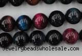 CTE594 15.5 inches 12mm round colorful tiger eye beads wholesale