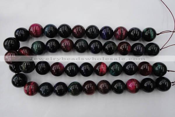 CTE597 15.5 inches 18mm round colorful tiger eye beads wholesale