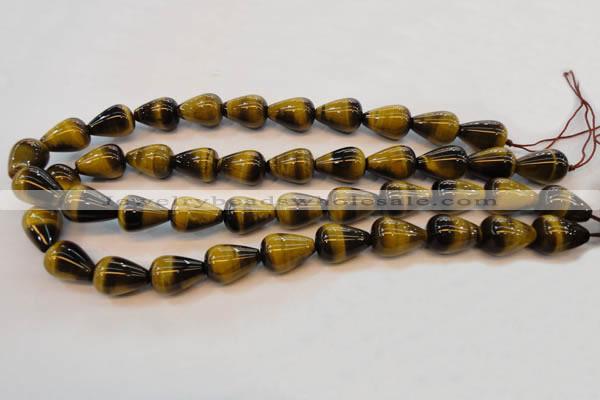 CTE608 15.5 inches 12*16mm teardrop yellow tiger eye beads wholesale