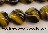 CTE632 15.5 inches 20*20mm heart yellow tiger eye beads wholesale