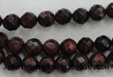 CTE702 15.5 inches 8mm faceted round red tiger eye beads