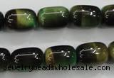 CTE80 15.5 inches 11*15mm drum green tiger eye gemstone beads