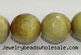 CTE908 15.5 inches 20mm faceted round golden tiger eye beads