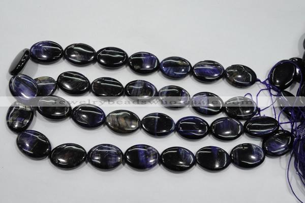 CTE954 15.5 inches 15*20mm oval dyed blue tiger eye beads wholesale