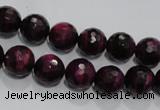 CTE972 15.5 inches 8mm faceted round dyed red tiger eye beads