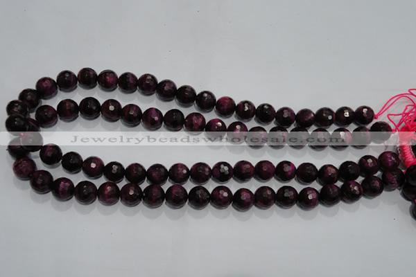 CTE972 15.5 inches 8mm faceted round dyed red tiger eye beads