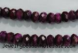 CTE980 15.5 inches 5*8mm faceted rondelle dyed red tiger eye beads