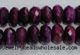 CTE982 15.5 inches 8*12mm faceted rondelle dyed red tiger eye beads