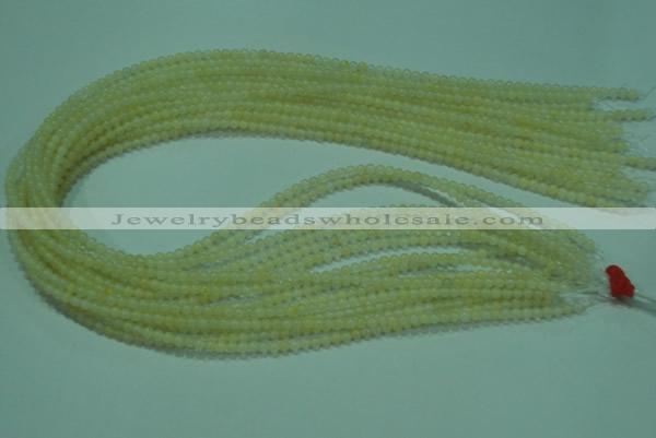 CTG05 15.5 inches 3mm round tiny yellow jade beads wholesale