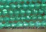 CTG1007 15.5 inches 2mm faceted round tiny green agate beads