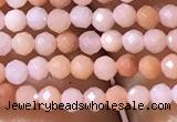 CTG1038 15.5 inches 2mm faceted round tiny pink aventurine beads